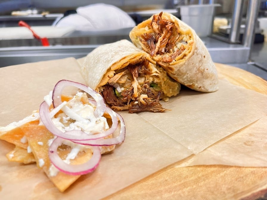 Burrito De Chilaquiles.