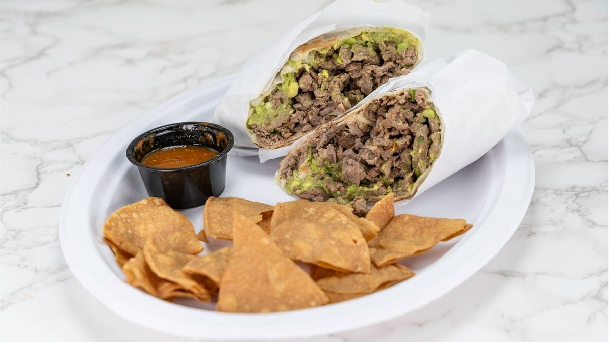 Meat Loaded Burrito.