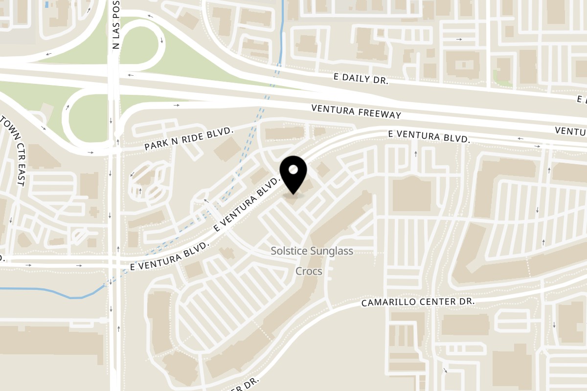 Map showing the location of The Taco Shop Mexican Kitchen The Taco Shop Mexican Kitchen - Ventura Blvd on 630 Ventura Blvd in Camarillo